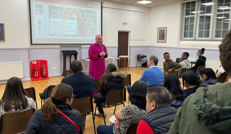 bishop with young people