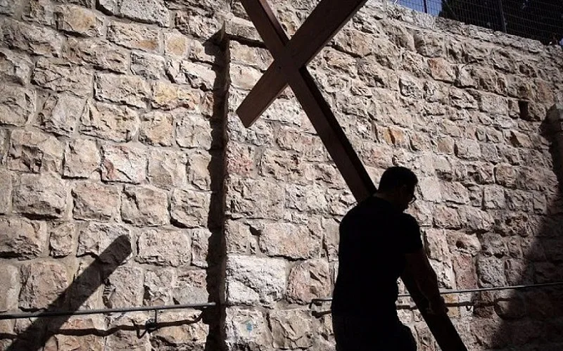 walking with the cross