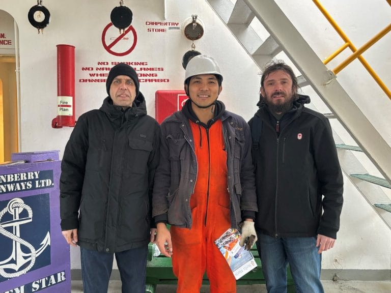 SM Ukraine ship visit Fr Alex and Rostik