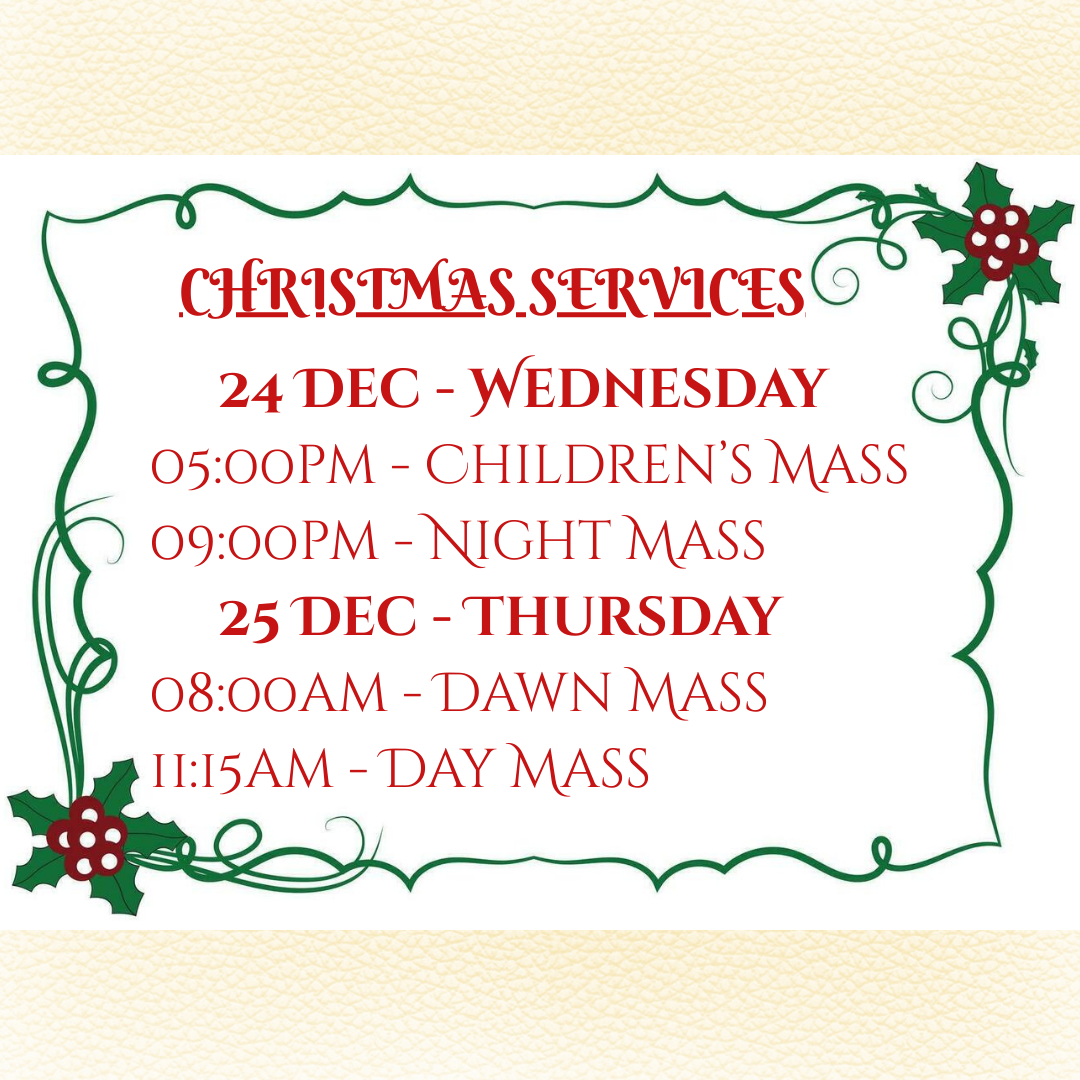 Christmas Mass Schedule